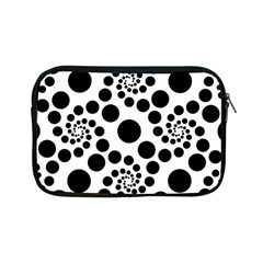 Dot Dots Round Black And White Apple Ipad Mini Zipper Cases by Nexatart