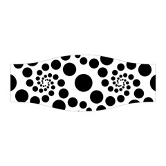 Dot Dots Round Black And White Stretchable Headband by Nexatart