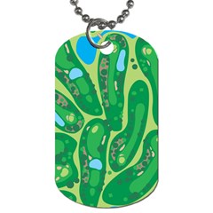 Golf Course Par Golf Course Green Copy Dog Tag (one Side) by Nexatart