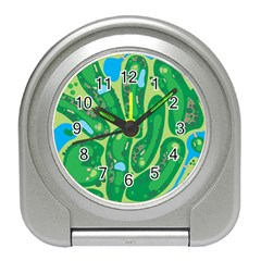 Golf Course Par Golf Course Green Copy Travel Alarm Clock by Nexatart