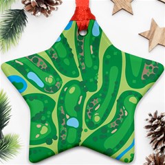 Golf Course Par Golf Course Green Copy Star Ornament (two Sides) by Nexatart