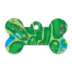 Golf Course Par Golf Course Green Copy Dog Tag Bone (one Side) by Nexatart