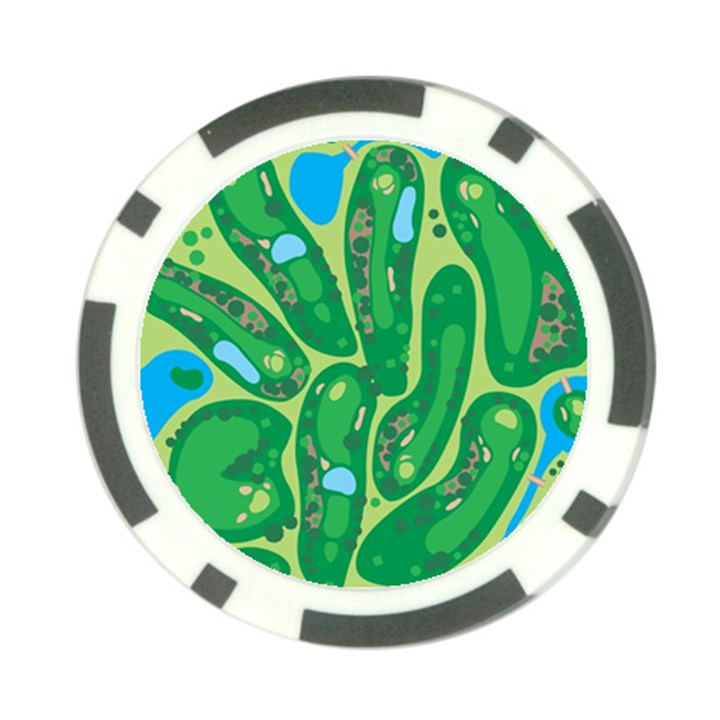 Golf Course Par Golf Course Green Copy Poker Chip Card Guard