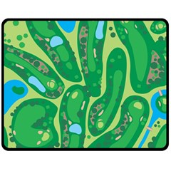 Golf Course Par Golf Course Green Copy Fleece Blanket (medium)  by Nexatart