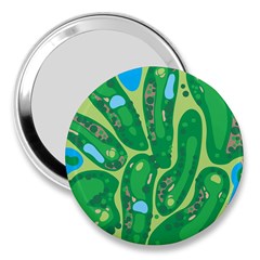 Golf Course Par Golf Course Green Copy 3  Handbag Mirrors by Nexatart