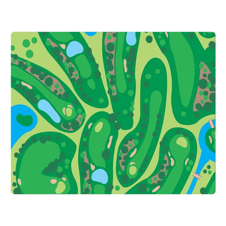 Golf Course Par Golf Course Green Copy Double Sided Flano Blanket (Large) 