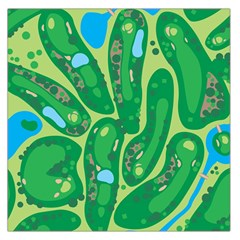 Golf Course Par Golf Course Green Copy Large Satin Scarf (square) by Nexatart