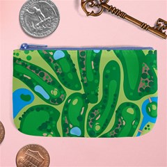 Golf Course Par Golf Course Green Copy Large Coin Purse by Nexatart