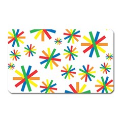 Celebrate Pattern Colorful Design Magnet (rectangular) by Nexatart