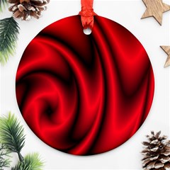 Background Red Color Swirl Ornament (round) by Nexatart