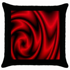 Background Red Color Swirl Throw Pillow Case (black) by Nexatart