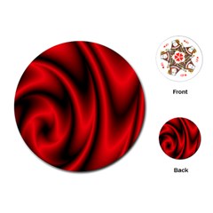 Background Red Color Swirl Playing Cards Single Design (round) by Nexatart