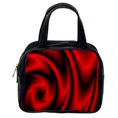 Background Red Color Swirl Classic Handbag (one Side) by Nexatart