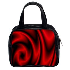 Background Red Color Swirl Classic Handbag (two Sides) by Nexatart