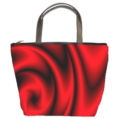 Background Red Color Swirl Bucket Bag by Nexatart