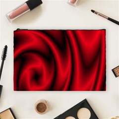 Background Red Color Swirl Cosmetic Bag (large) by Nexatart