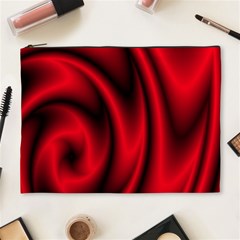 Background Red Color Swirl Cosmetic Bag (xl) by Nexatart