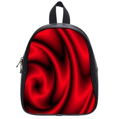 Background Red Color Swirl School Bag (small) by Nexatart