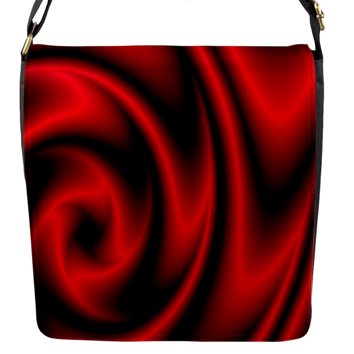 Background Red Color Swirl Flap Closure Messenger Bag (S)