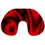 Background Red Color Swirl Travel Neck Pillow Front