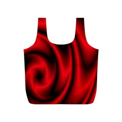 Background Red Color Swirl Full Print Recycle Bag (S)