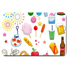 Summer Fair Food Goldfish Large Doormat  by Nexatart