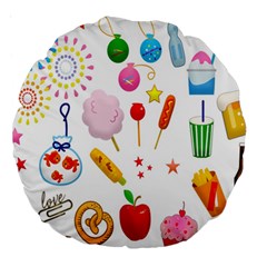 Summer Fair Food Goldfish Large 18  Premium Round Cushions by Nexatart