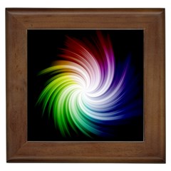 Rainbow Swirl Twirl Framed Tiles by Nexatart