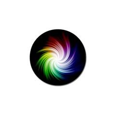 Rainbow Swirl Twirl Golf Ball Marker by Nexatart