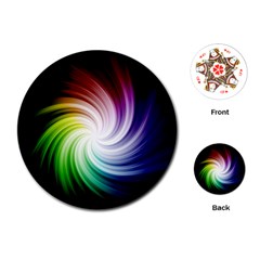 Rainbow Swirl Twirl Playing Cards Single Design (round) by Nexatart