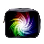 Rainbow Swirl Twirl Mini Toiletries Bag (Two Sides) Front