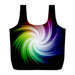 Rainbow Swirl Twirl Full Print Recycle Bag (l) by Nexatart