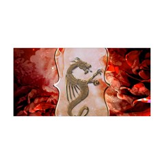 Wonderful Chinese Dragon With Flowers On The Background Yoga Headband by FantasyWorld7