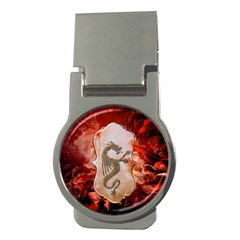 Wonderful Chinese Dragon With Flowers On The Background Money Clips (round)  by FantasyWorld7