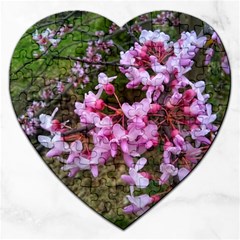 Redbud In April Jigsaw Puzzle (heart) by Riverwoman