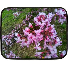 Redbud In April Double Sided Fleece Blanket (mini)  by Riverwoman