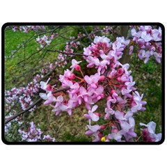 Redbud In April Fleece Blanket (large)  by Riverwoman