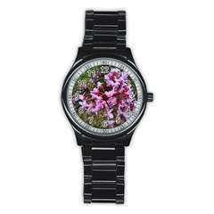 Redbud In April Stainless Steel Round Watch by Riverwoman