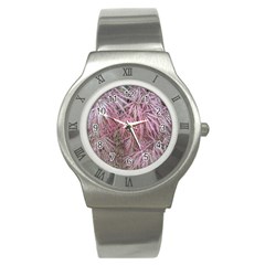 Fineleaf Japanese Maple In April Stainless Steel Watch by Riverwoman