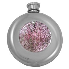 Fineleaf Japanese Maple In April Round Hip Flask (5 Oz) by Riverwoman