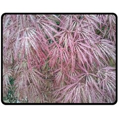 Fineleaf Japanese Maple In April Double Sided Fleece Blanket (medium)  by Riverwoman