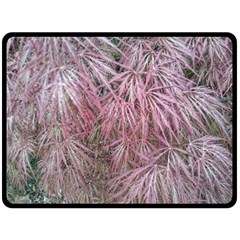 Fineleaf Japanese Maple In April Double Sided Fleece Blanket (large)  by Riverwoman