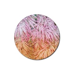 Fineleaf Japanese Maple Highlights Rubber Round Coaster (4 Pack)  by Riverwoman