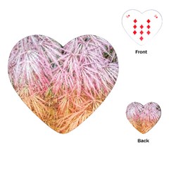 Fineleaf Japanese Maple Highlights Playing Cards Single Design (heart) by Riverwoman