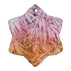 Fineleaf Japanese Maple Highlights Ornament (snowflake) by Riverwoman