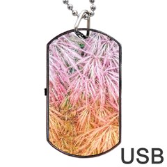 Fineleaf Japanese Maple Highlights Dog Tag Usb Flash (one Side) by Riverwoman