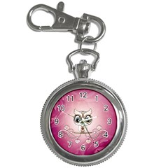 Cute Little Owl With Hearts Key Chain Watches by FantasyWorld7