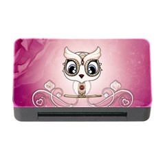 Cute Little Owl With Hearts Memory Card Reader With Cf by FantasyWorld7