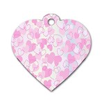 Valentine Background Hearts Bokeh Dog Tag Heart (Two Sides) Front