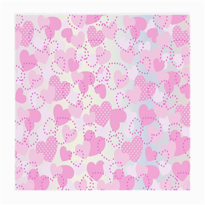 Valentine Background Hearts Bokeh Medium Glasses Cloth